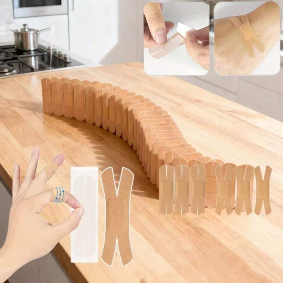 10/20/40/60/80/100片装多功能X型绷带 - 采用柔韧材质，粘性强，可粘贴于身体各部位关节。独立小包装，便于携带，用于运动碰撞后的护理和保护。