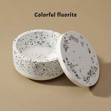 1件天然石砾宝石雕刻透石膏盘圆形水晶碗灵气疗愈冥想装饰能量宝石斋月圣诞节礼物 - 石膏碗 - 查看 16