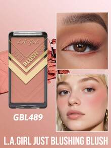 L.A. Girl Just Blushing腮红，易于涂抹，修饰脸型，持久显色，GBL489，提升面部立体感，粉质细腻，大容量，打造自然妆效，提亮肤色，腮红眼影两用，多功能哑光妆效，适合所有肤质，是日常妆容和专业化妆师的理想之选。 - GBL489 - 查看 9