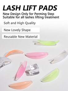 8pcs/4 Sizes Eyelash Lift Rods, Multi-Color Eyelash Lift Pads, Silicone Eyelash Curler, Eyelash Lift Protector, Eye Makeup Tools - Multicolor - View 5