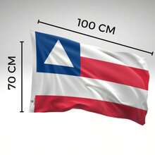 Bandeira do Estado da Bahia Dupla Face Estampada Tamanho 70x100cm - Multicolorido - Visão 3