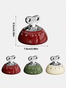 1pc Joivida Kitchen Magnetic Timer, Mechanical, Battery-Free, Random Color