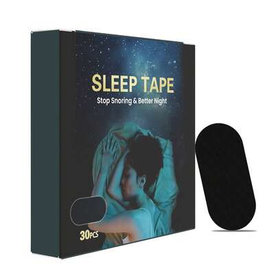 90-Piece Sleep Tape, Black, Mild And High-Quality Tape (30-Piece/60-Piece Pack)