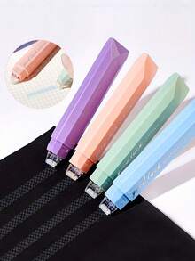 4PCS Rotating Double-Sided Dot Glue Pen Tape, Traceless Adhesive For Scrapbooking, Office Supplies, Handmade Diary&Art Projects