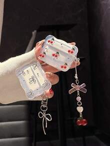 New Twisted Lace Glazed Cherry Earphone Case, Compatible With Apple 1/2/3/4/Pro/Pro2(Nd)/Pro(3rd) - Clear - View 7