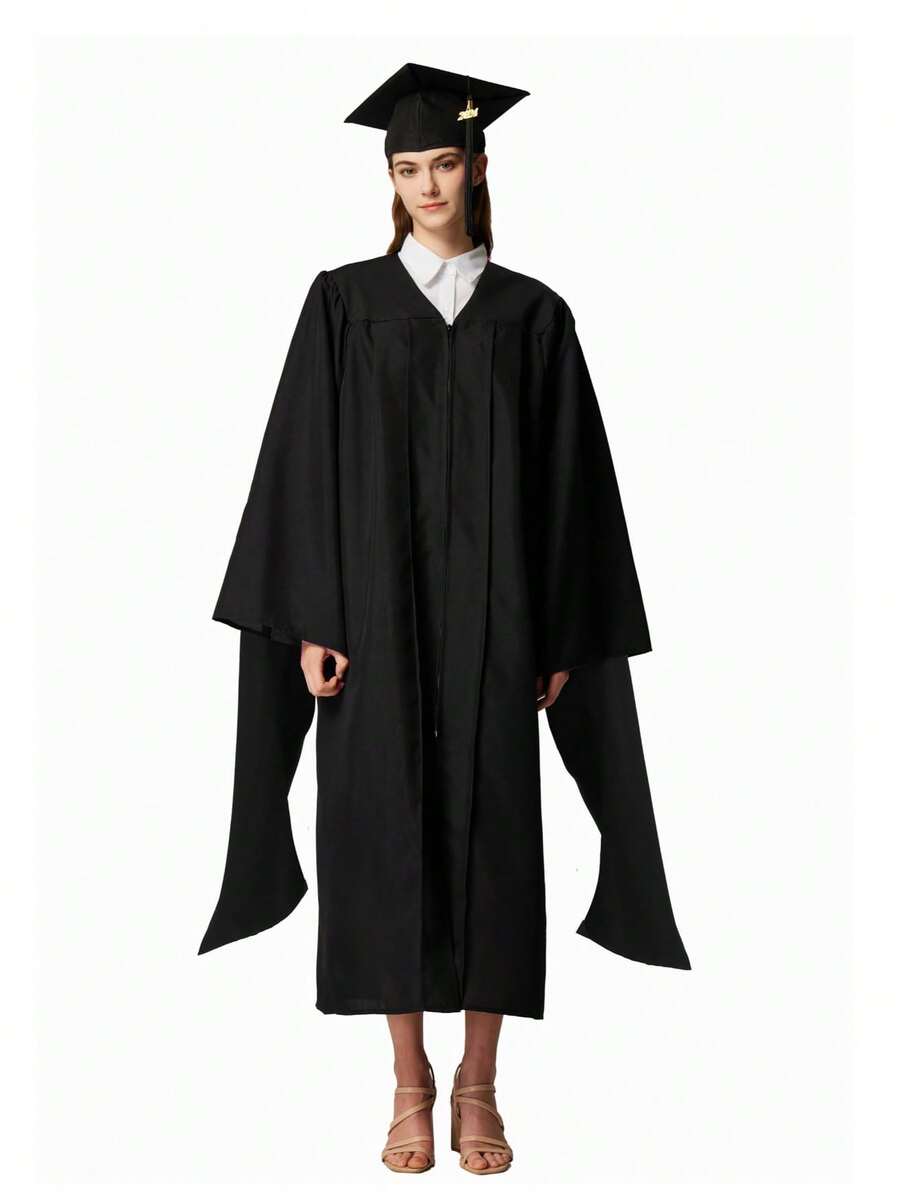 Graduation Master Gown And Cap Matte Master's Robe With Tassel 2025 And ...