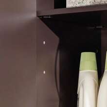 SoBuy Mueble Flotante para Baño Muebles de Baño Armario de Pared para Cocina Armario de Almacenamiento Colgante con Estantes Ajustables Marrón FRG231-BR - Multicolor - Ver 6