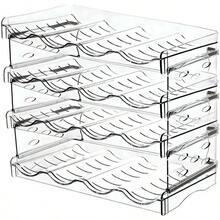 R-Porta Botas de Diferentes Nive Tranrente: Organizador de Botas de no y bidas Estante de Almacenamiento para la Cocina Bar o Boa 4 Nive - transparente - Ver 3