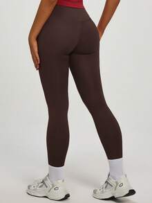 Soyun Quần legging định hình liền thân dành cho nữ, không có đường may gây khó chịu và có túi sau, phù hợp cho các hoạt động thể thao, yoga, tập gym, v.v., mùa xuân. - Cà phê nâu - Xem 2