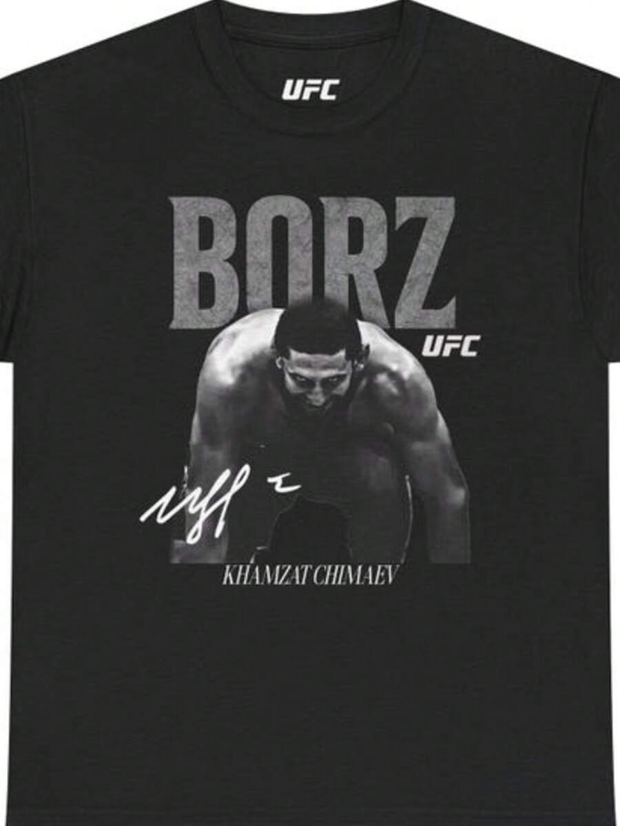 Khamzat Chimaev Borz T-Shirt Fighter Tee - màu đen - Xem 1