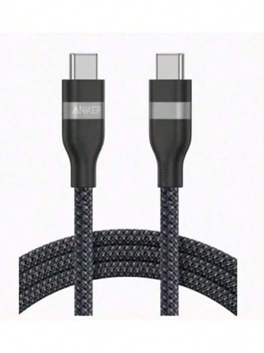 anker A82E2編織快充線 高密度編織製程 抗拉防爆裂 Type-C快充 萬次彎折測試 高效充電 - 黑色 - 查看 1