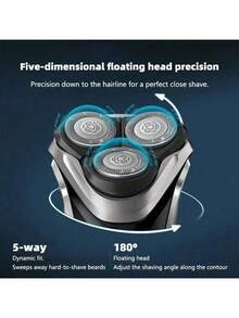 Philips Electric Shaver S3108, Constant Current Shaver Trimmer, Full Body Washable, 5D Floating Heads, Smart Sensing, Men's Beard Shaver - Black - View 5