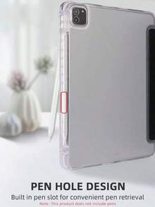 Compatible With IPad A16 Case 11th Generation 11 Inch 2025, IPad 10th Generation Case 10.9 Inch 2022, Clear Slim Protective Cover With Apple Pencil Holder & Charging Adapter Black