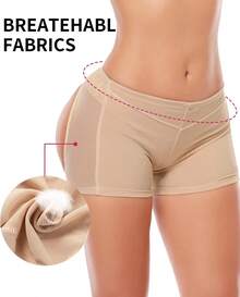 Butt Lifter Body Shaper Bum Lift Pants Buttocks Enhancer Shorts Booty Shapewear - Beis - Ver 2