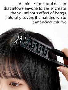 Neue flauschige Haarkamm mit weiten Zähnen - flauschige Textur, für Herren, aus ABS-Kunststoff mit strukturiertem Griff, geeignet für alle Haartypen, unverzichtbar für den Heimgebrauch, Schulanfangszeit, Reisen & Urlaub, kann zum Rückwärtskämmen, Föhnen, Frisieren, Haarschneiden, Konturieren und Pflegen verwendet werden - Verschiedenfarbig - Übersicht 3