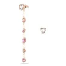 SWAROVSKI GEMA Romantic Sweet Candy Heart Earrings, Asymmetrical Earrings, Birthday Gift, Christmas Gift, For Mom, Lover, Wife, Or Yourself - Colorful - View 1