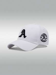 1pc Men's Embroidered Letter A Baseball Cap, Breathable Material, Adjustable For Outdoor Sports, Hiking, Casual, Streetwear, Unisex, Multiple Colors Available - Multicolor - View 5