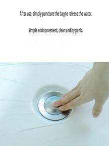 2/5/10个装一次性便携式浴缸盖，大号浴缸盖内衬塑料袋，适用于沙龙、家庭和酒店浴缸 - 透明 - 查看 6