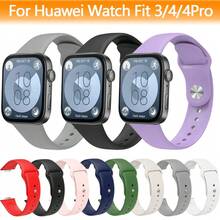 Adjustable Silicone Watch Band Compatible With Huawei Watch Fit 3/Fit 4/Fit 4 Pro, Soft And Comfortable, Durable, Suitable For Sports, Fitness, Running, Swimming And Other Occasions. High-Quality, Waterproof, Lightweight And Breathable Band, Unisex. - Multicolor - View 1