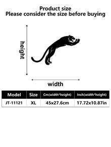 1件豹纹金属墙饰，野生动物标志，适用于农舍、花园、户外、卧室、客厅、餐厅，家居礼品，墙面悬挂装饰