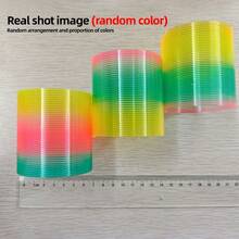 3/2/1pc Rainbow Coil Magic Spring Toys, Colorful Rainbow Neon Plastic Spring Toys Party Supplies, Gifts For Men & Women, New Year, Valentine's Day, Birthday (Partially Random) - Multicolor - View 8