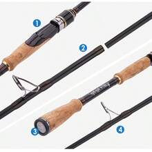 RADIANCE Carbon Fishing Rod 3 Section Baitcasting Travel Super Light Fishing For Spinning Lure Rod 2.4m/2.7m 15-40g Close 96cm About