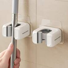 1pc Heavy Duty Wall Mount Tool Holder - Rust-Proof Stainless Steel Rack For Mop Broom Garage Garden - Multicolor - View 9