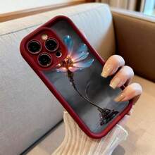 Cubierta de teléfono con diseño de libélula mecánica azul y naranja negra para iPhone 14 Pro Max protección anticolisión estilo steampunk ideal para uso diario y viajes - Blanco - Ver 6