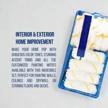 10pcs Paint Roller Set - Mini Plastic Paint Tray Set, Mini Roller Frame, Ultra Fine Fiber Roller Cover