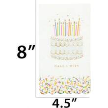 TW8 - 25509 - Servilletas desechables para cena y toallas de bao para invitados para fiestas de cumpleaos, 4.2x. 8 pulgadas, multicolo 16 piezas - Multicolor - Ver 6