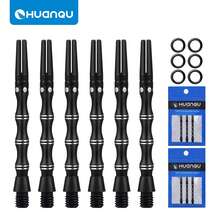 HUANQU 6支/套铝制飞镖杆，2BA标准螺纹替换装，46mm（3种颜色可选），彩色设计，耐用且精准的飞镖杆，通用飞镖配件，飞镖爱好者的完美礼物，适合圣诞节、复活节、生日、派对等场合。