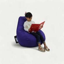 - Silln Pera para Nios Cmodo y moldeable Relleno de Perlas de Unicel Perfecto como rea Infantil 75x65 Resistente Acabado Tipo Nylon Color Fucsia - morado - Ver 2