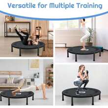 Trampolín de Fitness PortátilTrampolín de Ejercicio 40 Pulgadas con Base de 6 Patas y 30 Resortes y 1 Cintas Bandas Resistencia Elásticas Ejercicio de Gimnasio Aeróbico Resitente y Duradero - Multicolor - Ver 7