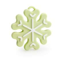 Mordedor de silicona hervida de grado alimenticio, forma navideña, juguete de dentición de silicona anti-mordida para bebés - Papá Noel está bronceado - Ver 26