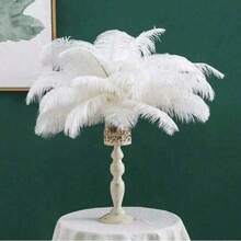 1/3/5/10/20/30 buc pene de struț albe, decorațiuni luxoase și elegante din pene albe 25cm-50cm, potrivite pentru decorul casei, aranjament floral, decorarea camerei, decorarea de Ziua Îndrăgostiților, meșteșuguri DIY, umplerea vazei - Multicolor - Vizualizare 5