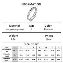 1枚100% 925纯银情侣结婚戒指，简约风格，凹槽哑光表面，男女皆宜，订婚饰品，珠宝礼物，新娘饰品，情人节礼物 - 銀色 - 查看 19