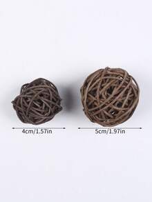 12个/3个 5/4厘米 1.97/1.57英寸 天然藤球花瓶填充物 家居装饰 树枝 花园 婚礼 派对 咖啡桌装饰 DIY手工艺品 最佳礼物 生日 毕业 圣诞节装饰 房间装饰 圣诞节 冬季圣诞节装饰 家居圣诞礼物 圣诞装饰 - 彩色 - 查看 3