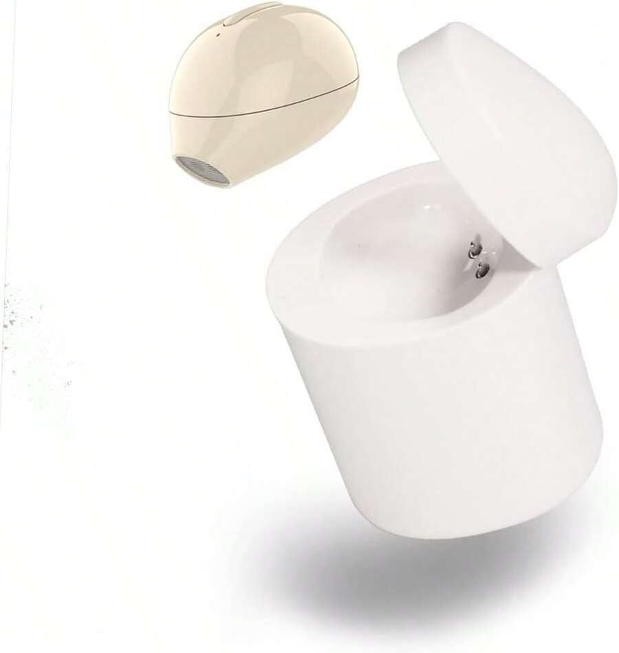 Mini auricular Bluetooth inalámbrico, auriculares Bluetooth individuales con funda de carga 6 horas de reproducción, auriculares manos libres con micrófono para teléfonos inteligentes iOS Android llamadas de voz PC (individual-beige) - Rosa - Ver 1