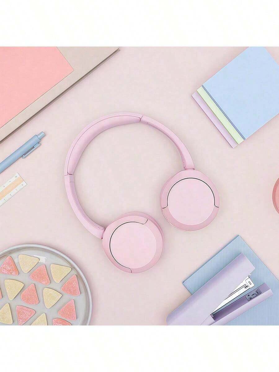 Sony WH-CH520 Wireless Bluetooth Headphones: Lightweight And Comfortable To Wear, Digital Sound Enhancement Engine For Clear Sound Quality, And A Versatile Retro Color Scheme. - Pink - View 1