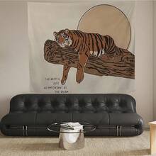 1 件老虎印花挂毯，涤纶装饰壁挂艺术品，适用于客厅、卧室、办公室、家居装饰、房间旗帜、房间装饰、挂毯、墙壁装饰、墙壁艺术、家居装饰、房间用品、房间旗帜、挂毯、壁毯、沙滩垫、野餐垫桌布 - 彩色 - 查看 11