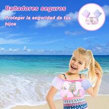 PAGANOOM Salvavidas para Ni?os Ni?a, Chalecos de Natación para Ni?os, Anillo Flotante del Brazo, Espuma EPE, Ancho Ajustable, Adecuado para 2-6 A?os, Adecuado para Ni?os de 10-25 kg - negro - Ver 5