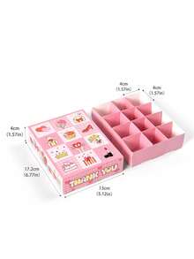 这款5件套12格DIY惊喜礼盒是一款趣味十足的情人节礼物套装。精致的粉色礼盒采用独特的镂空设计，内含12个小隔层，是情人节礼物、母亲节礼物、求婚礼物、婚礼游戏道具或派对游戏道具的完美之选。 - 彩色 - 查看 3