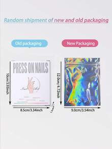 24Pcs Oval-Shaped Nude Artificial Nails, Minimalist Chic Style Japanese False Nails Kit, Suitable For Office Lady Daily Wear, With 1 Scraper Tool & 1 Jellygel Nail Sticker Press On Nails Nail Supplies Nails - Coral Pink - View 12