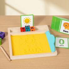 Montessori Early Education Alphabet Puzzle Toys, Children's Enlightenment Cognitive Learning Sand Painting Set