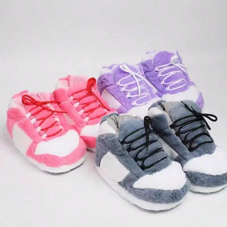 创意拖拽毛绒兔毛，柔软舒适，保暖，适合家居、万圣节、圣诞节、感恩节等场合，也是完美的生日礼物。 - 彩色 - 查看 1