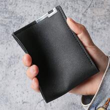 Cartera corta para hombres estilo coreano borde de hierro cartera horizontal para jóvenes conúltiples ranuras para tarjetas, tarjetero de negocios moderno - Poco profundo - Ver 3