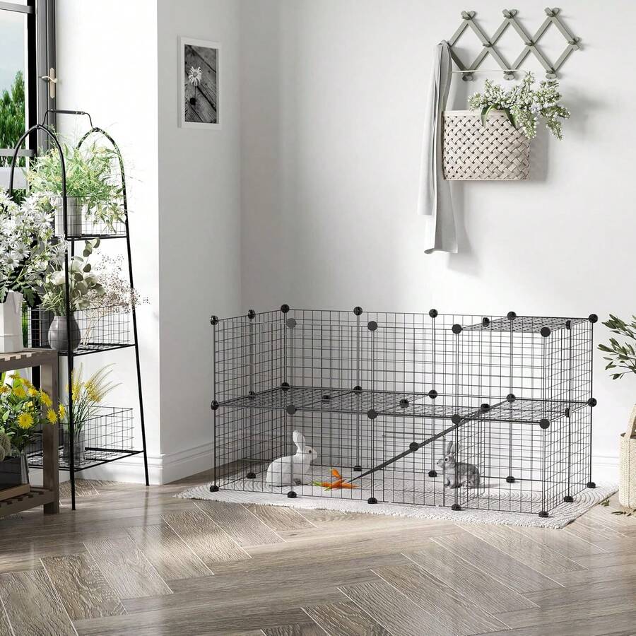 DIY Iron Wire Mesh Panels, Freely Combinable Pet Fence, Cat Cage, Dog Cage, Hamster Cage, Rabbit Cage Accessories Suitable For Small Pets, Cats And Dogs - Multicolor - View 1