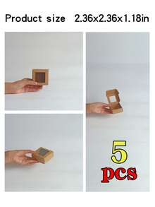 10/30个装白色小礼盒，带透明窗口，适用于珠宝、肥皂、糖果等，手工制品纸板包装，装饰性扁平散装盒，适合礼品、工艺品、赠品、婚礼派对、新娘送礼会等场合。