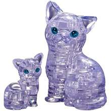 Bepuzzled Rompecabezas de Vidrio 3D Original, Skull (Black), None(3D Gato y gatito (transparente)) - Multicolor - Ver 3