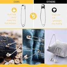 1包铁质安全别针 | DIY编织记号别针 | 防滑别针 | 缝纫别针 | 多功能工艺工具 | 适用于编织、刺绣、DIY项目 | 优质铁质材料 | 设计巧妙，防止意外伤害 | 轻巧便携，易于收纳和使用 | 创意DIY必备工具（颜色/款式随机） - 彩色 - 查看 3